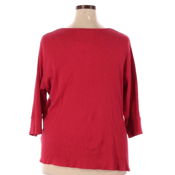 🔥 Avenue Red Weekend Henley Top - Picture 3 of 4